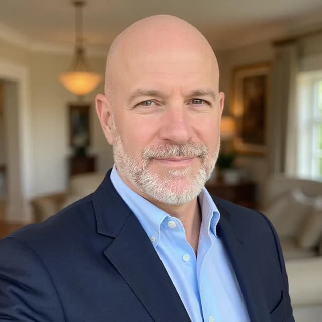 Realtor headshot example, man in professional attire